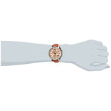 Fossil Original Boyfriend Sport Chronograph Beige Dial Brown Leather Strap Watch for Women - ES4046