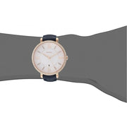 Fossil Jacqueline White Dial Blue Leather Strap Watch for Women - ES4291