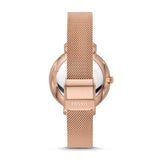 Fossil Jacqueline Quartz Rose Gold Dial Rose Gold Mesh Strap Watch for Women - ES4628