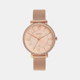 Fossil Jacqueline Quartz Rose Gold Dial Rose Gold Mesh Strap Watch for Women - ES4628