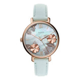 Fossil Jacqueline Multi Colored Dial Blue Leather Strap Watch for Women - ES4813