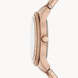 Fossil Stella Sport Multifunction Rose Gold Dial Rose Gold Steel Strap Watch for Women - ES5106