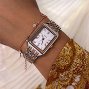 Fossil Raquel Three Hand White Dial Two Tone Steel Strap Watch For Women - ES5222