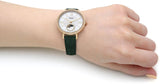 Fossil Jacqueline Multifunction Moonphase Mother of Pearl White Dial Green Leather Strap Watch for Women - ES5244