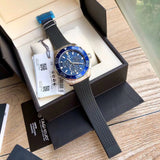 Tag Heuer Aquaracer Chronograph Jam Tangan Tali Karet Hitam Dial Biru untuk Pria - CAY111B.FT6041