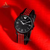 Emporio Armani Kappa Black Dial Two Tone NATO Strap Watch For Men - AR11015