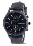 Emporio Armani Renato Chronograph Black Dial Black Nylon Strap Watch For Men - AR11457