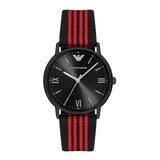 Emporio Armani Kappa Black Dial Two Tone NATO Strap Watch For Men - AR11015