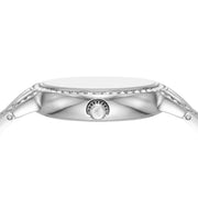 Emporio Armani Cleo Crystals Mother Of Pearl Dial Silver Steel Strap Watch For Women - AR11484