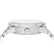 Emporio Armani Meccanico Automatic Blue Dial Silver Steel Strap Watch For Men - AR60052