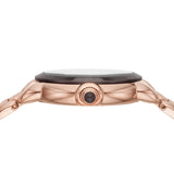 Emporio Armani Mia Quartz Brown Dial Rose Gold Steel Strap Watch For Women - AR11570