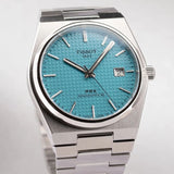 Tissot PRX Powermatic 80 Ice Blue Dial Silver Steel Strap Watch for Men - T137.207.11.351.00