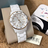 Fossil FB-01 Analog White Dial White Ceramic Strap Watch for Women - CE1107