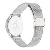 Calvin Klein Minimal SIlver Dial Silver Mesh Bracelet Watch for Women - K3M221Y6