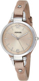 Fossil Georgia Bone Grey Dial Beige Leather Strap Watch for Women - ES2830