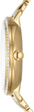 Fossil Jacqueline Moonphase Mother of Pearl Dial Gold Steel Strap Watch for Women - ES5167