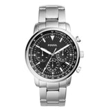 Fossil Goodwin Chronograph Black Dial Silver Steel Strap Watch for Men - FS5412