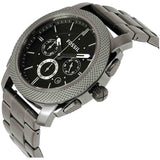 Fossil Machine Chronograph Black Dial Black Steel Strap Watch for Men - FS4662