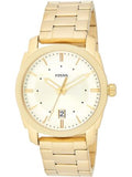 Fossil Machine Gold Dial Gold Steel Strap Watch for Men - FS5264