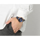 Fossil The Commuter Blue Dial Blue Leather Strap Watch for Men - FS5274