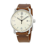 Fossil The Commuter White Dial Brown Leather Strap Watch for Men - FS5275