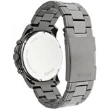 Fossil Townsman Chronograph Black Dial Silver Steel Strap Watch for Men - FS5349