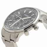 Fossil Goodwin Chronograph Black Dial Silver Steel Strap Watch for Men - FS5412