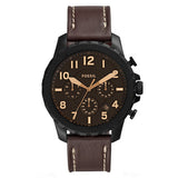 Fossil Bowman Chronograph Brown Dial Brown Leather Strap Watch for Men - FS5601