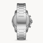 Fossil Bowman Chronograph Blue Dial Silver Steel Strap Watch for Men - FS5604