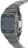 Fossil Retro Digital Black Dial Black Steel Strap Watch for Men - FS5846