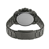 Fossil Bronson Chronograph Black Dial Grey Steel Strap Watch for Men - FS5852