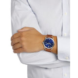 Fossil Commuter Blue Dial Blue Leather Strap Watch for Men - FS5325