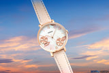 Fossil Jacqueline Three Hand Mother of Pearl Dial Pink Leather Strap Watch for Women - ES4671