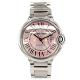 Cartier Ballon Bleu De Cartier Pink Dial Silver Steel Strap Watch for Women - W6920041