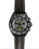 Tag Heuer Formula 1 Chronograph Senna Black Dial Black Leather Strap Watch for Men - CAZ101AJ.FC6487