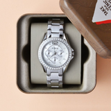 Fossil Riley Multifunction Silver Dial Silver Steel Strap Watch for Women - ES3202