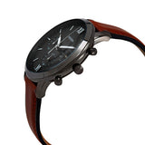 Fossil Neutra Chronograph Grey Dial Brown Leather Strap Watch for Men - FS5512