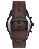 Fossil Bronson Chronograph Brown Dial Brown Leather Strap Watch for Men - FS5875