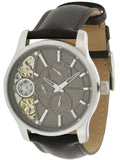 Fossil Twist Chronograph Multifunction Taupe Dial Brown Leather Strap Watch for Men - ME1098