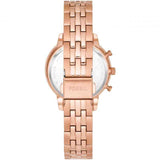 Fossil Neutra Chronograph Mother of Pearl Brown Dial Rose Gold Steel Strap Watch for Women - ES5218