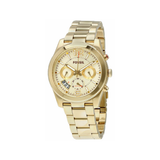 Fossil Boyfriend Gold Dial Gold Steel Strap Watch for Women - ES3884