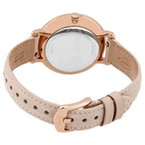 Fossil Jacqueline Three Hand Mother of Pearl Dial Pink Leather Strap Watch for Women - ES4671