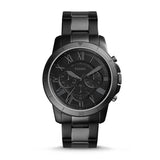 Fossil Grant Chronograph Black Dial Two Tone Steel Strap Watch for Men - FS5269