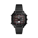 Fossil Retro Analog-Digital Black Dial Black Steel Strap Watch for Men - FS5891