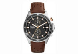 Fossil Wakefield Black Dial Brown Leather Strap Watch for Men - CH2944