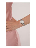 Guess Mini Sunrise Silver Dial Silver Steel Strap Watch For Women - W0448L1