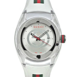 Gucci Sync Quartz White Dial White Rubber Strap Unisex Watch - YA137302