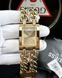 Guess Mod Heavy Metal Gold Dial Gold Steel Strap Watch For Women - W1117L2