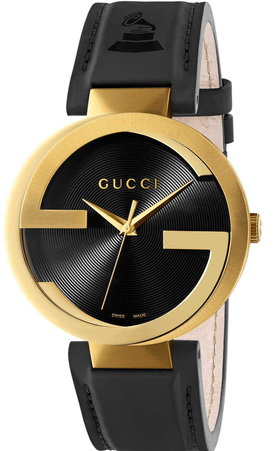 Gucci Interlocking G Grammy Special Edition Black Dial Black Leather S