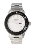 Gucci G Timeless Sport White Dial Silver Steel Strap Watch For Men - YA126250